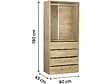 HABITAT ET JARDIN - Armoire avec 4 tiroirs et 1 penderie "Opéra" - 80 x 45 x 180 cm - Beige - vignette