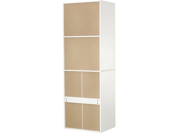 HABITAT ET JARDIN - Armoire avec 5 tiroirs et 2 étagères "Opéra" - 60 x 45 x 180 cm - Blanc - large