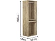 HABITAT ET JARDIN - Armoire avec penderie et porte-pantalons "Opéra" - 60 x 45 x 180 cm - Beige - vignette