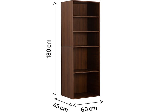 HABITAT ET JARDIN - Armoire avec 5 étagères "Opéra" - 60 x 45 x 180 cm - Marron - large