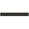 ID MARKET - Meuble TV 270 cm suspendu ELIO 3 portes bois et noir - vignette
