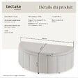 TECTAKE - Banquette rembourrée en velours taupe avec grand espace rangement 108x48x40 cm confort assise - vignette