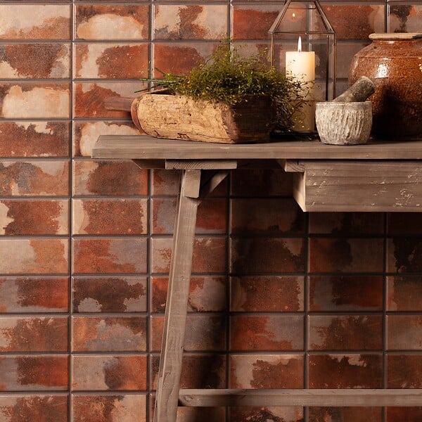 RO'MA NATURE - Carrelage Vintage effet Parquet Bois Noir Vieilli Versailles 45x45x0,95 cm Virelno - Sol intérieur (vendu par carton de 1 m²) - large