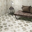 RO'MA NATURE - Carrelage Vintage effet Carreau ciment Noir 45x45x0,95 cm Selvara - Sol et mur intérieur (vendu par carton de 1 m²) - vignette