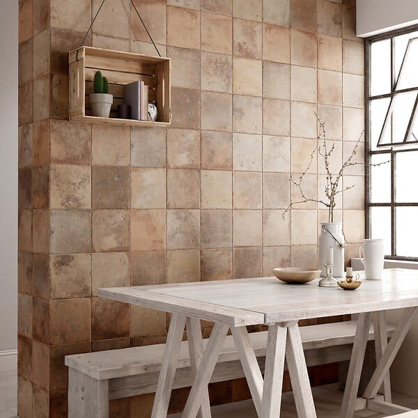 RO'MA NATURE - Carrelage Vintage effet Terre cuite Nature 45x45x0,95 cm Terravia - Sol et mur intérieur (vendu par carton de 1 m²) - large