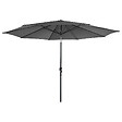HAPPY GARDEN - Toile pour parasol droit HAPUNA rond 3,30m de diamètre gris - vignette
