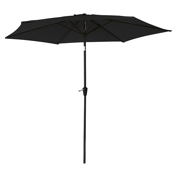 HAPPY GARDEN - Toile pour parasol droit HAPUNA rond 2,70m de diamètre noir - large