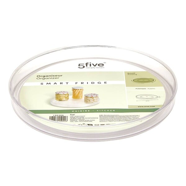 5 FIVE SIMPLY SMART - Organiseur rotatif Smart fridge D24cm transparent - large