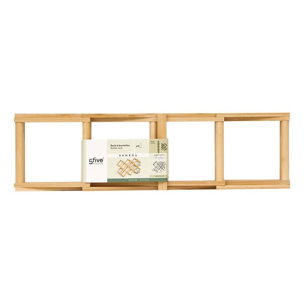 5 FIVE SIMPLY SMART - Range-bouteilles Bambou pliant 10 bouteilles - large