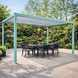 CONCEPT USINE - Pergola bioclimatique 4x3m structure aluminium lames orientables verte CORFU - vignette