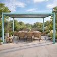 CONCEPT USINE - Pergola bioclimatique 4x3m structure aluminium lames orientables verte CORFU - vignette
