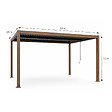 CONCEPT USINE - Pergola bioclimatique 4x3m structure aluminium lames orientables effet bois CORFU - vignette