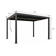 CONCEPT USINE - Pergola bioclimatique à LED 4x3m structure aluminium lames orientables CORFU - vignette