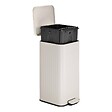 5 FIVE SIMPLY SMART - Poubelle Nova avec Pedale 30L Beige 35x27x58 cm - vignette