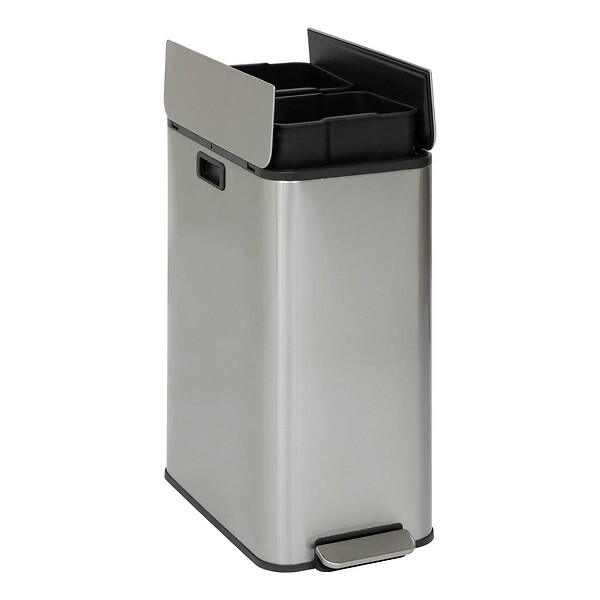 5 FIVE SIMPLY SMART - Poubelle Delta avec Pedale 2x28L Inox - large