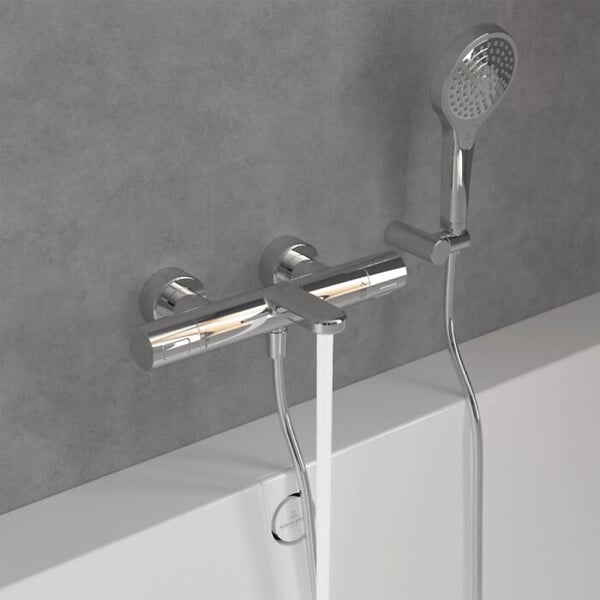 VILLEROY ET BOCH - Mitigeur bain douche thermostatique  Universal rond Chrome - large