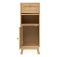 5 FIVE SIMPLY SMART - Meuble bas 1 porte 1 niveau Cane marron - vignette