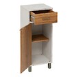 5 FIVE SIMPLY SMART - Meuble bas 1 porte 2 niveaux Come bois et effet marbre - vignette