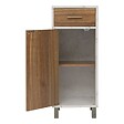 5 FIVE SIMPLY SMART - Meuble bas 1 porte 2 niveaux Come bois et effet marbre - vignette
