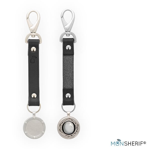 MONSHERIF - MONSHERIF© Bouton d'alerte + lanière noire - App gratuite - Sans abonnement - large