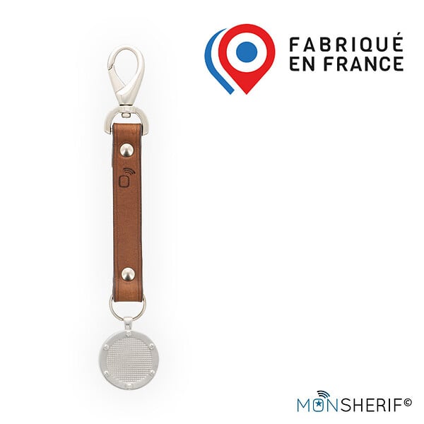 MONSHERIF - MONSHERIF© Bouton d'alerte + lanière noire - App gratuite - Sans abonnement - large