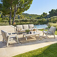 HESPERIDE - Salon de jardin "Axiome" argile 5 places en aluminium texaline et oléfine - vignette