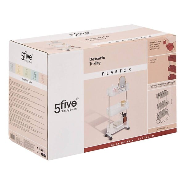 5 FIVE SIMPLY SMART - Desserte 3 niveaux H28.5cm - large