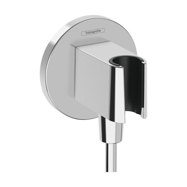 HANSGROHE - Support pommeau de douche avec raccordement Fixfit S chromé - large