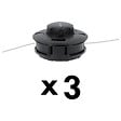 GT GARDEN - Lot de 3 têtes fil professionnelles pour débroussailleuse et multifonction 4 en 1 - vignette