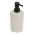 5 FIVE SIMPLY SMART - Lot distributeur de savon et gobelet strié beige - vignette
