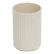 5 FIVE SIMPLY SMART - Lot distributeur de savon et gobelet strié beige - vignette