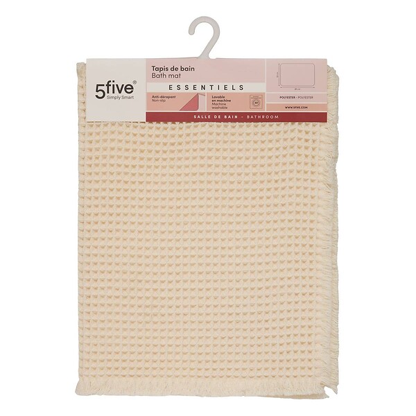 5 FIVE SIMPLY SMART - Tapis Waffle 80x50cm beige - large