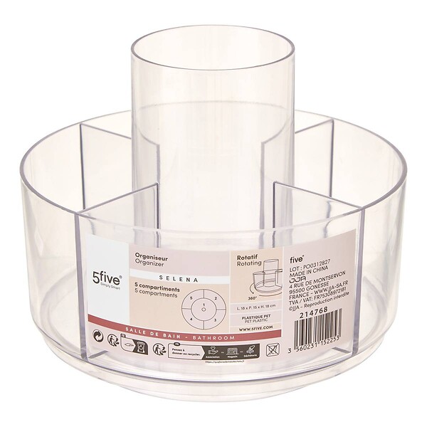 5 FIVE SIMPLY SMART - Organiseur rotatif Selena D18cm 5 compartiments - large