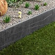RO'MA NATURE - Bordure de jardin Ardoise Noire Vieillie 100x30x3 cm (à l'unité) - vignette