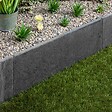 RO'MA NATURE - Bordure de jardin Ardoise Noire Vieillie 80x30x3 cm (à l'unité) - vignette