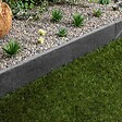 RO'MA NATURE - Bordure de jardin Ardoise Noire Vieillie 100x20x3 cm (à l'unité) - vignette