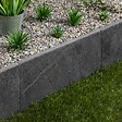 RO'MA NATURE - Bordure de jardin Ardoise Noire Vieillie 60x30x3 cm (à l'unité) - vignette