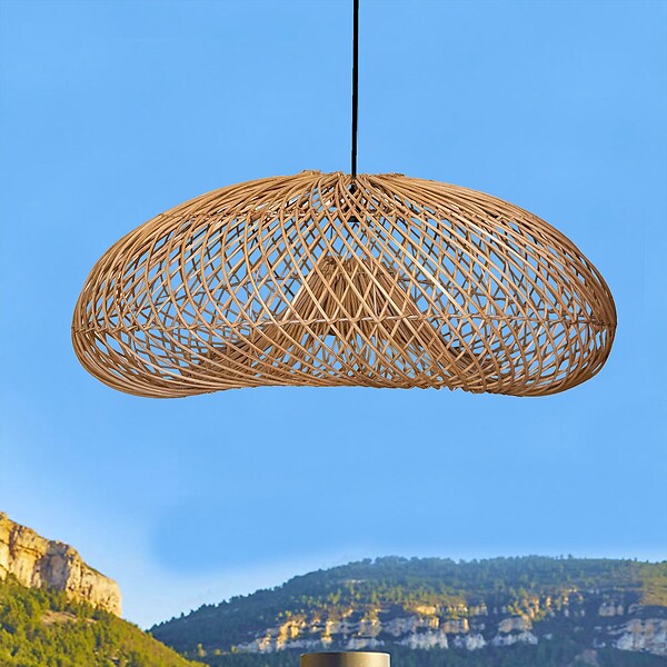 LUMISKY - Abat jour naturel seul SEVIA H35cm - large
