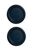 GD MENUISERIES - Porte Coulissante Korya Blanc 3 panneaux H204 x L83 cm, Rail Alu bandeau noir, Coquilles Noir - vignette