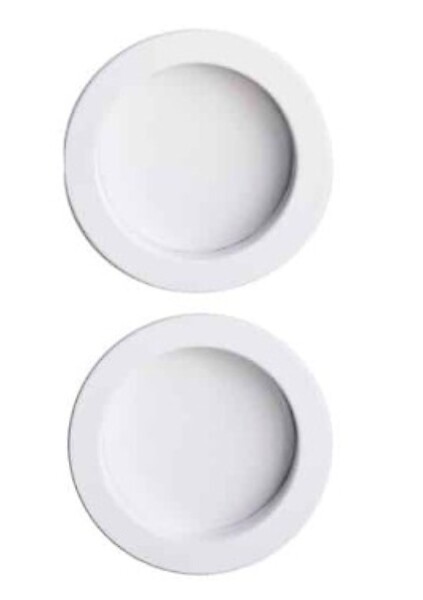 GD MENUISERIES - Porte Coulissante Kenya Blanc Vitrage transparent H204 x L83 cm, Rail Alu Bandeau Blanc, Coquilles blanc - large