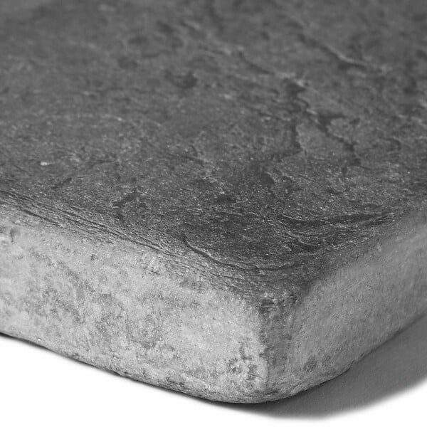 RO'MA NATURE - Dessus de marche Ardoise Noire Vieillie 50x25x3 cm Bord Droit (à l'unité) - large