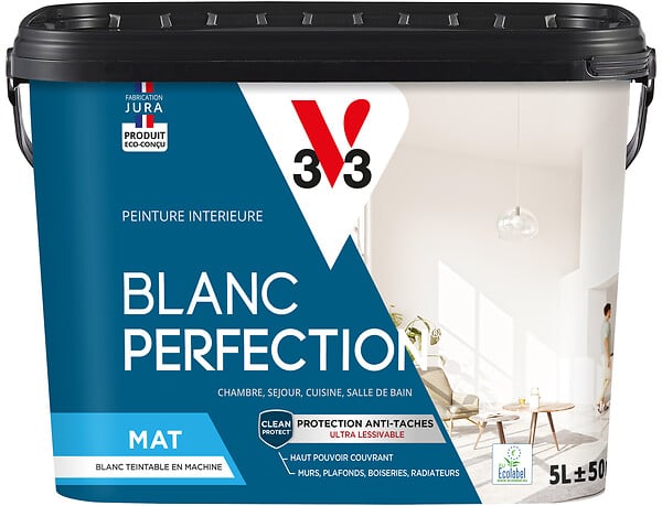 V33 PEINTURE - Peinture intérieure monocouche - Blanc - 5L - large
