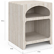 ID MARKET - Lot de 2 tables de chevets organiques ALESIA beige effet marbre 2 compartiments - vignette