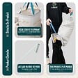 VOUNOT - Panier a linge 2 compartiments et sacs amovibles auto ajustant avec couvercle 150L Beige - vignette