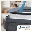 VOUNOT - Panier a linge 1 compartiment et sac amovible auto ajustant avec couvercle 90L Anthracite - vignette