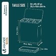 VOUNOT - Panier a linge 3 compartiments et sacs amovibles auto ajustant avec couvercle 170L Anthracite - vignette