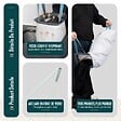 VOUNOT - Panier a linge 3 compartiments et sacs amovibles auto ajustant avec couvercle 170L Anthracite - vignette