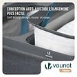 VOUNOT - Panier a linge 2 compartiments et sacs amovibles auto ajustant avec couvercle 150L Anthracite - vignette