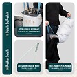 VOUNOT - Panier a linge 2 compartiments et sacs amovibles auto ajustant avec couvercle 150L Anthracite - vignette