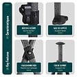 VOUNOT - Tonnelle de jardin renforcée 3x3m pliable Barnum avec 4 parois latérales et fenêtres gris - vignette